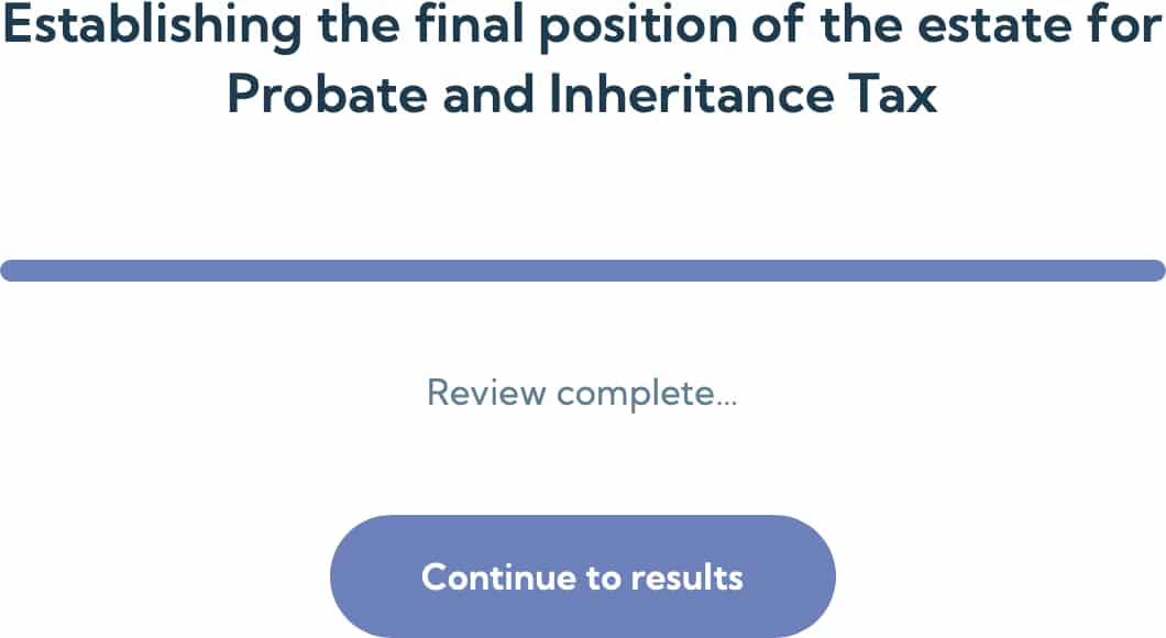 Estate summary progress in the YouCanDoProbate platform